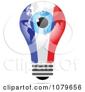 Clipart Blue Eye On A French Light Bulb Royalty Free Vector Illustration by Andrei Marincas