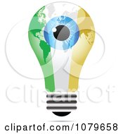 Clipart Blue Eye On An Ireland Light Bulb Royalty Free Vector Illustration by Andrei Marincas
