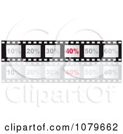 Poster, Art Print Of Film Strip With Discounts And Forty Percent Highlighted
