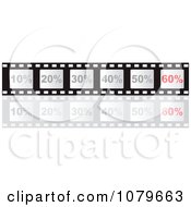 Poster, Art Print Of Film Strip With Discounts And Sixty Percent Highlighted