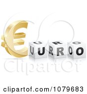 Clipart 3d Euro Symbol And Boxes Royalty Free Vector Illustration