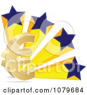 Poster, Art Print Of 3d Euro Symbol And Patriotic Stars