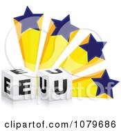 Clipart 3d Euro Stars And Boxes Royalty Free Vector Illustration