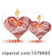 Poster, Art Print Of 3d Red Heart Candles