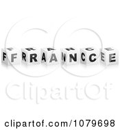Clipart 3d Boxes Spelling France Royalty Free Vector Illustration