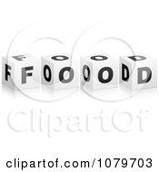 Clipart 3d Boxes Spelling Food Royalty Free Vector Illustration