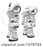 Clipart 3d Security Robots Standing Back To Back Royalty Free CGI Illustration