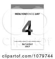 Clipart Saturday July 4th Independence Day Calendar Royalty Free Vector Illustration