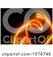 Clipart Background Of Orange Neon Lights On Black Royalty Free Vector Illustration