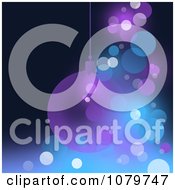 Clipart Purple And Blue Christmas Ornament And Sparkle Background Royalty Free Vector Illustration