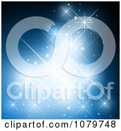 Clipart Blue Sparkly Background Royalty Free Vector Illustration