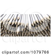 Poster, Art Print Of Pile Of 3d White Colored Pencils