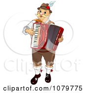 Oktoberfest Musician Man Playing An Accordian