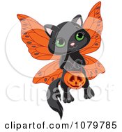 Poster, Art Print Of Cute Halloween Fairy Kitten