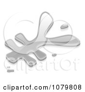 Clipart 3d Liquid Silver Yen Money Symbol Royalty Free Vector Illustration by AtStockIllustration