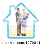 Poster, Art Print Of Young Parents And Their Baby In A Secure House
