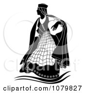 Poster, Art Print Of Black And White Woman Carrying A Vase