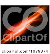 Poster, Art Print Of Orange And Red Streaks Of Light On Black