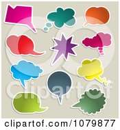 Poster, Art Print Of Colorful Chat Balloons On Gray