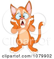 Clipart Scared Ginger Cat Royalty Free Vector Illustration