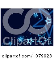 Clipart Blue Star Background With Copyspace Royalty Free Vector Illustration