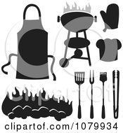 Poster, Art Print Of Black And White Bbq Items