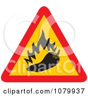 Poster, Art Print Of Spicy Hot Chili Pepper Warning Sign