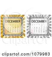 Poster, Art Print Of Gold And Silver December Calendars