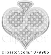 Clipart Silver Casino Spade Icon Royalty Free Vector Illustration by Andrei Marincas