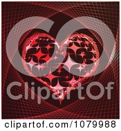 Poster, Art Print Of Red Icon Of A Sparkly Poker Heart