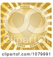 Clipart Gold Ray Casino Heart Icon Royalty Free Vector Illustration