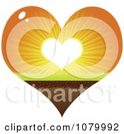 Clipart Heart Sunset Royalty Free Vector Illustration