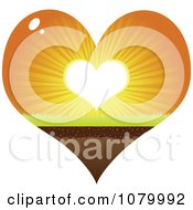 Poster, Art Print Of Heart Sunset