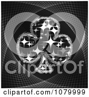 Clipart Black Icon Of A Sparkly Poker Club Royalty Free Vector Illustration