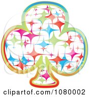 Clipart Colorful Sparkly Casino Club Icon Royalty Free Vector Illustration