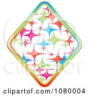 Clipart Colorful Sparkly Casino Diamond Icon Royalty Free Vector Illustration