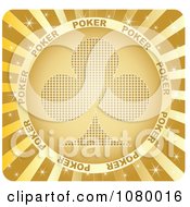 Clipart Gold Ray Casino Club Icon Royalty Free Vector Illustration
