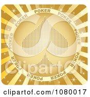 Clipart Gold Ray Casino Spade Icon Royalty Free Vector Illustration