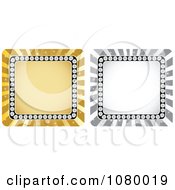 Clipart Gold And Silver Ray Frames Royalty Free Vector Illustration