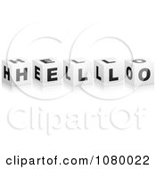 Clipart 3d Hello Cubes Royalty Free Vector Illustration