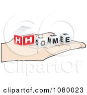 Poster, Art Print Of Hand Holding 3d Home Cubes
