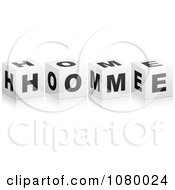 Clipart 3d HOME Cubes Royalty Free Vector Illustration