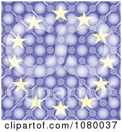 Clipart European Flag With A Floral Bubble Pattern Royalty Free Vector Illustration