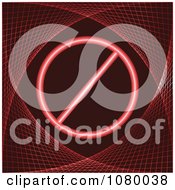 Clipart Red Neon Forbidden Symbol Royalty Free Vector Illustration