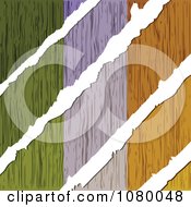 Clipart Rips Through A Wooden Irish Flag Royalty Free Vector Illustration