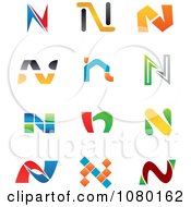 Poster, Art Print Of Abstract Letter N Logos