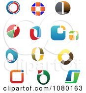 Clipart Abstract Letter O Logos Royalty Free Vector Illustration