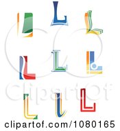 Poster, Art Print Of Colorful Abstract Letter L Logos