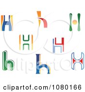 Clipart Abstract Letter H Logos Royalty Free Vector Illustration