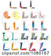 Clipart Abstract Letter L Logos Royalty Free Vector Illustration
